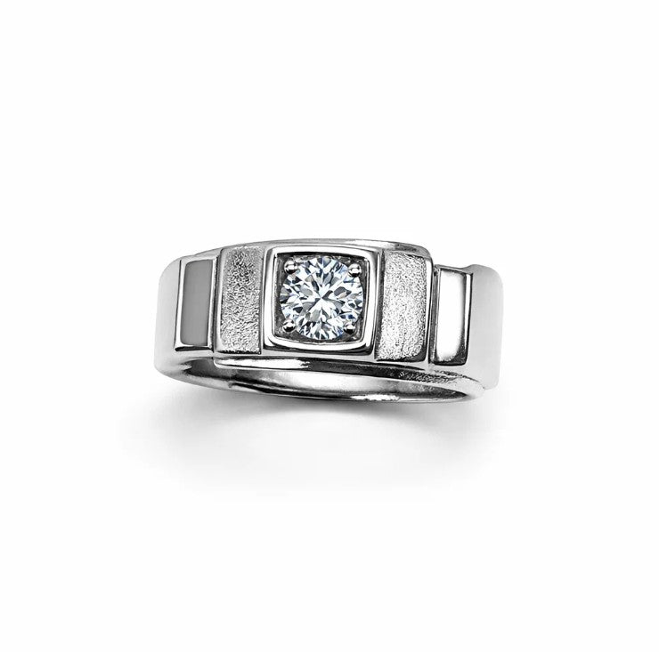 Fawaz Jewellers Silver Solitaire Ring – Timeless Brilliance & Modern Elegance