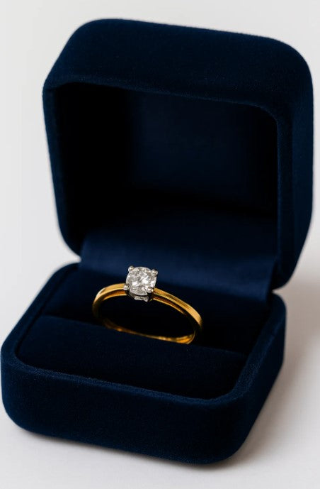 FJ 0.48ct Certified Diamond Gold Solitaire Ring