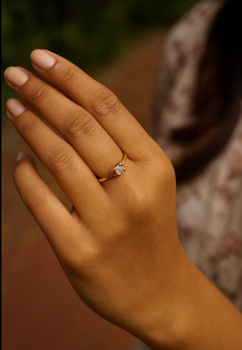 FJ Classic 0.50ct Diamond Gold Ring – Premium Solitaire Setting