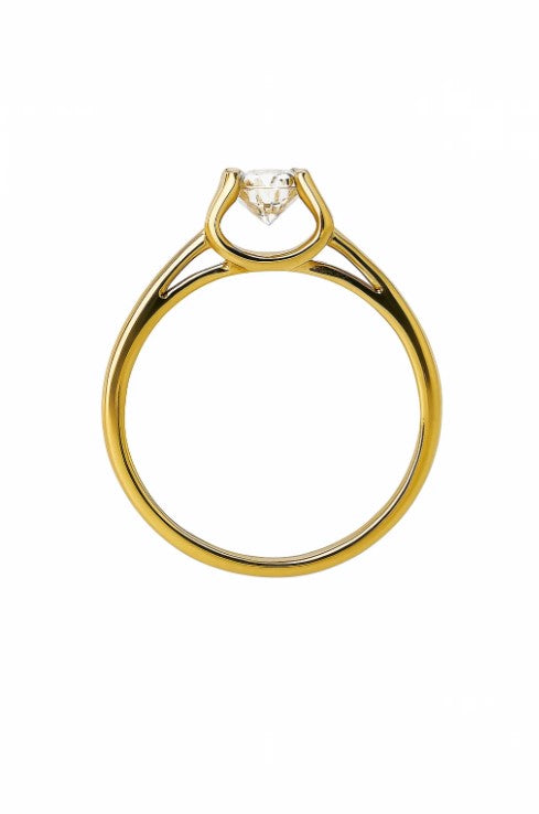 FJ Classic 0.50ct Diamond Gold Ring – Premium Solitaire Setting