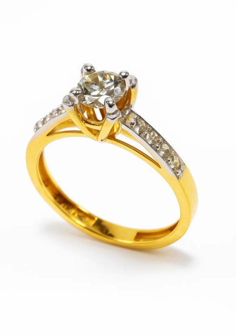 FJ Certified Solitaire with Side Stones