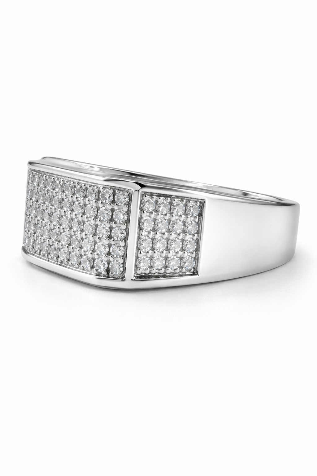 Ladies Moissanite Pavé Band Ring in 925 Sterling Silver – Fawaz Jewellers