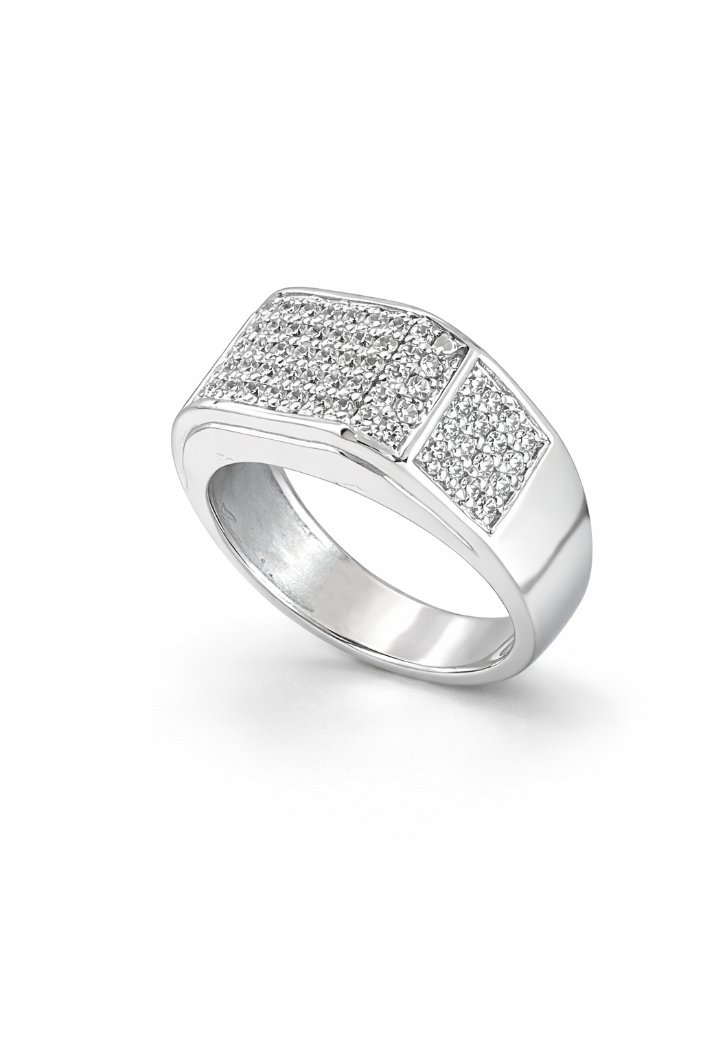 Ladies Moissanite Pavé Band Ring in 925 Sterling Silver – Fawaz Jewellers