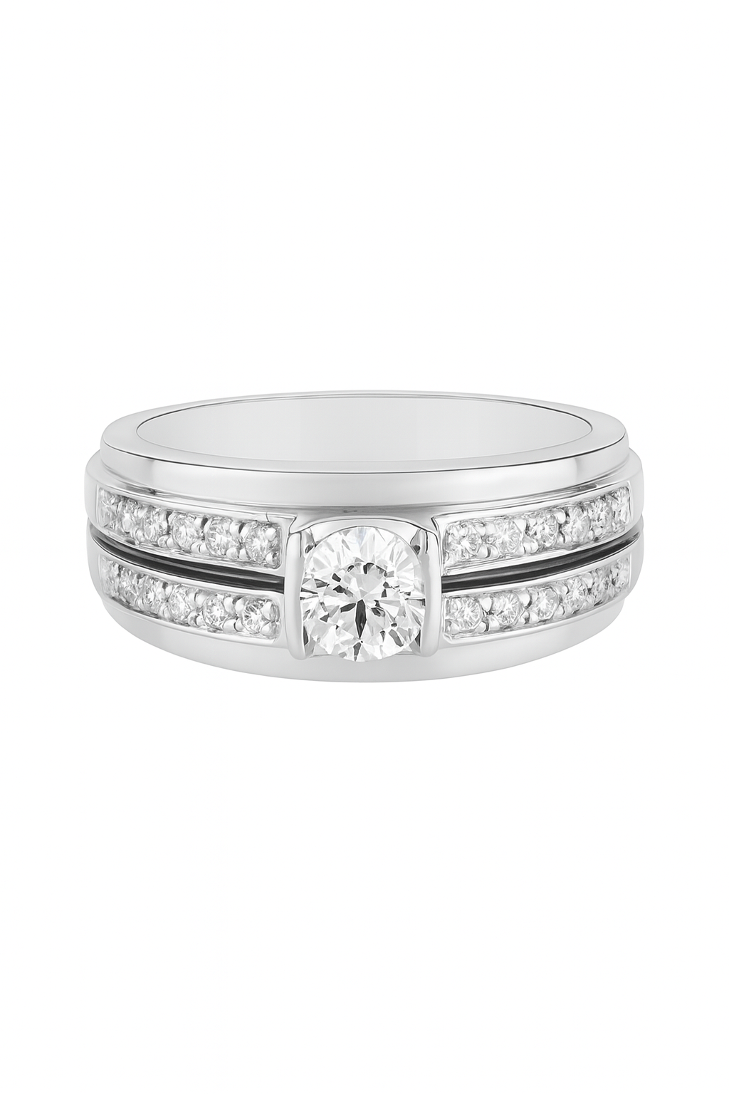 FJ 421 – Silver Moissanite Band