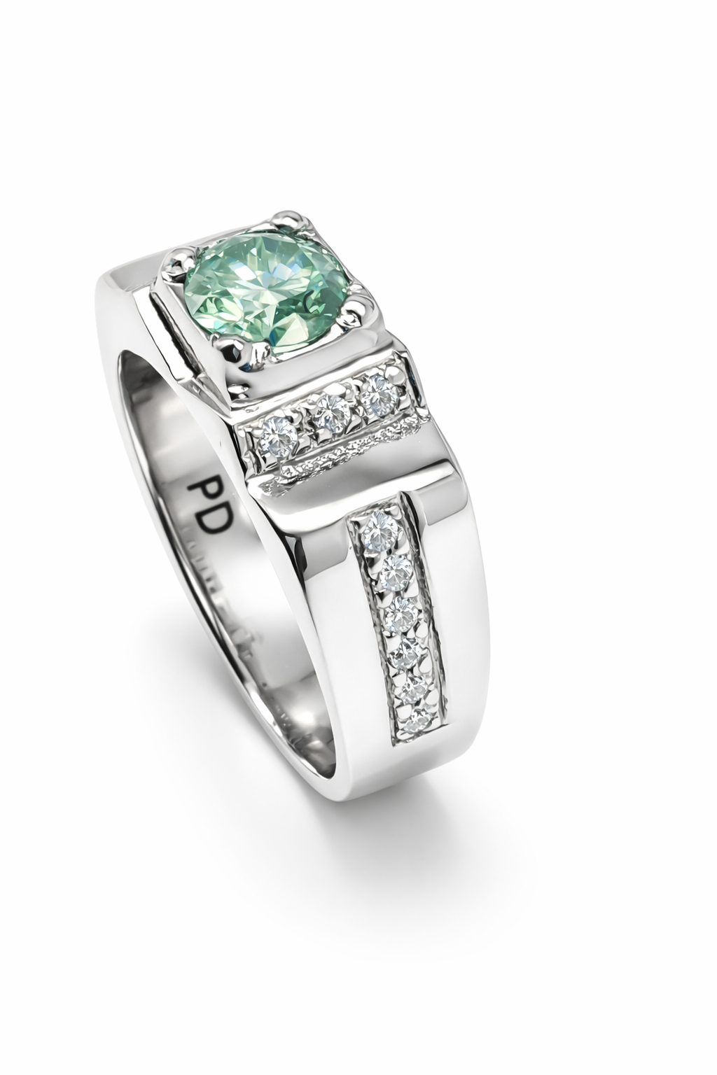 Fawaz Jewellers Ocean Radiance Silver Ring – Bold Elegance with a Striking Blue Center Stone