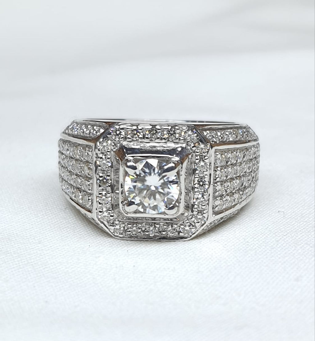 FJ 487 – Certified Moissanite Luxury Ring in 925 Silver