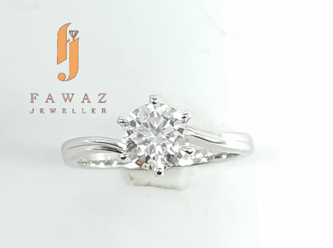 FJ 302 – Timeless Solitaire • Brilliant Round Moissanite • Elegant Everyday Luxury