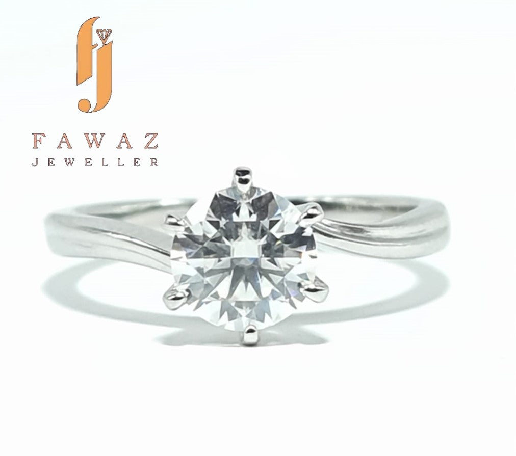 FJ 302 – Timeless Solitaire • Brilliant Round Moissanite • Elegant Everyday Luxury