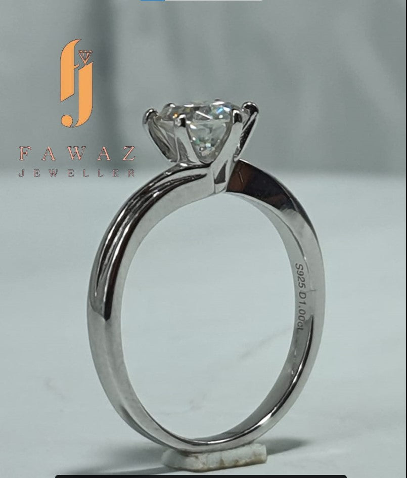 FJ 302 – Timeless Solitaire • Brilliant Round Moissanite • Elegant Everyday Luxury